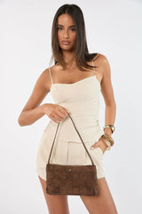 Portia - Chocolate Faux Suede